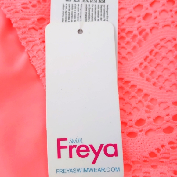 Freya Sundance Tie Side Bikini Bottom. Flamingo colour. Multiple sizes. - Picture 4 of 6